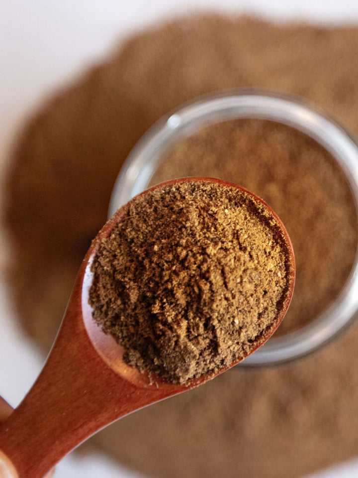 Indeegenus.com Pepper Soup Spice Mix on a spoon